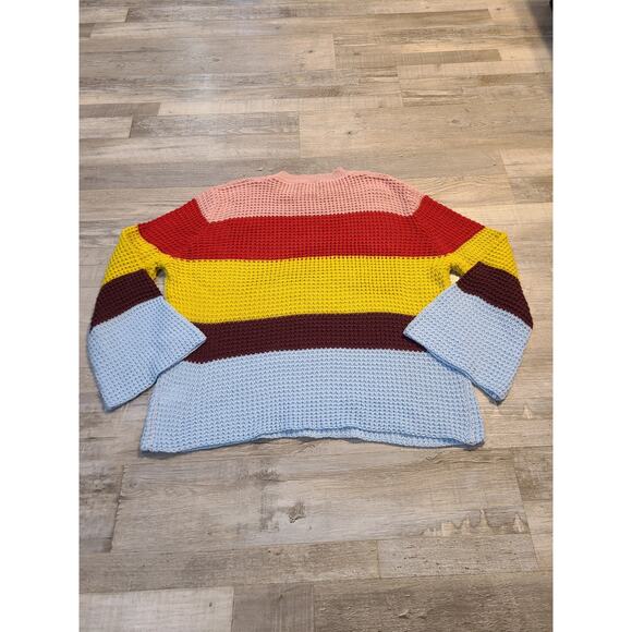 Umgee medium women's loose knit bell sleeve oversized sweater - Picture 4 of 8